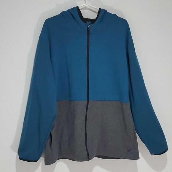 and1 XXL blue and grey zip up hoodie - Picture 1 of 7
